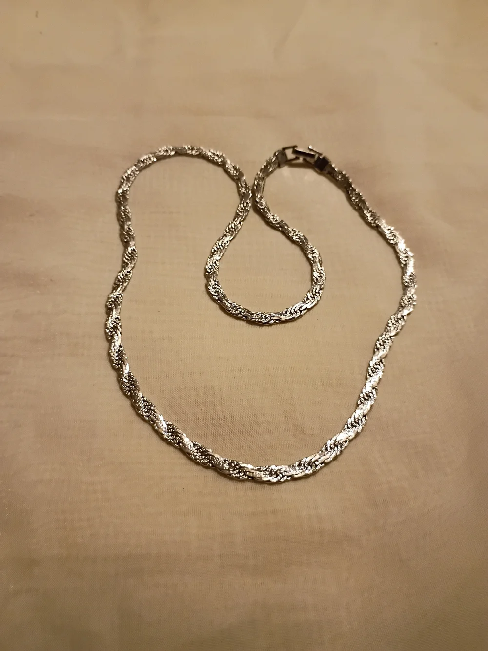 Rope Chain Necklace in Silver